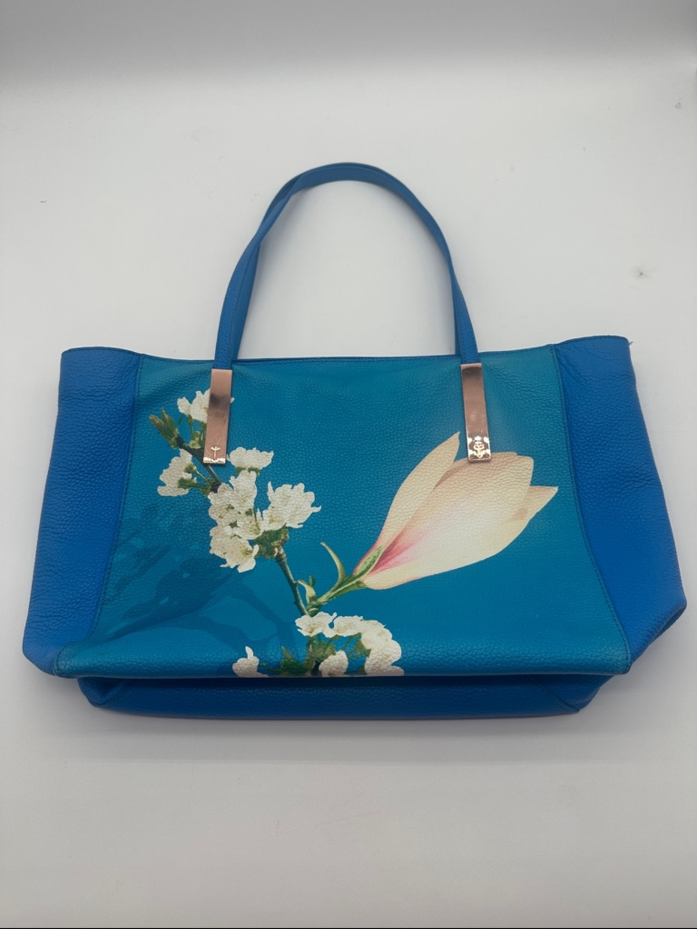 Ted Baker London Blue Floral Tote Bag - Elegant Women's Handbag